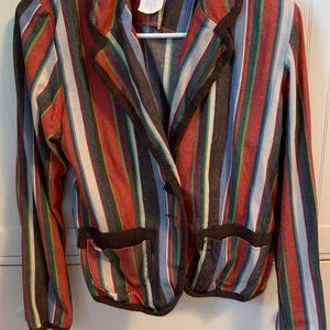 Retro striped blazer